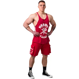 Pánske tielko Nebbia NEBBIA x OLYMPIA Washed Muscle Back Stringer GOLDEN AGE 791 red