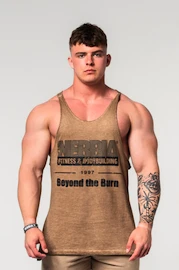 Pánske tielko Nebbia Washed-off Oversized Stringer MAX OUT 359 Light Brown