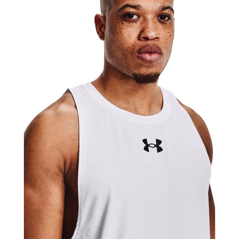 Pánske tielko Under Armour  BASELINE COTTON TANK White S