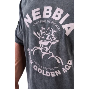 Pánske tričko Nebbia NEBBIA x OLYMPIA Washed Oversized T-Shirt GOLDEN AGE 790 black