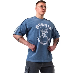 Pánske tričko Nebbia NEBBIA x OLYMPIA Washed Oversized T-Shirt GOLDEN AGE 790 blue