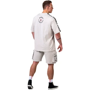 Pánske tričko Nebbia NEBBIA x OLYMPIA Washed Oversized T-Shirt GOLDEN AGE 790 light grey