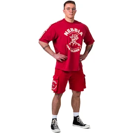 Pánske tričko Nebbia NEBBIA x OLYMPIA Washed Oversized T-Shirt GOLDEN AGE 790 red