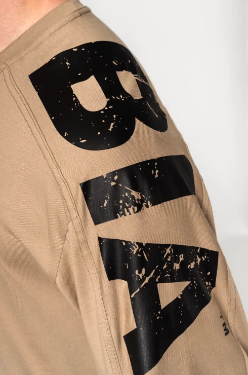 Pánske tričko Nebbia  Oversized T-shirt LIFTING CLUB Light Brown