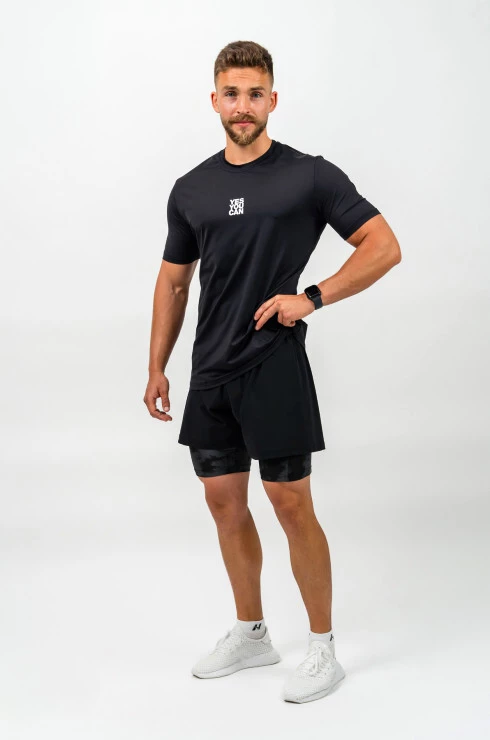 Pánske tričko Nebbia Performance+ Short-Sleeve Sports T-shirt RESISTANCE 348 black