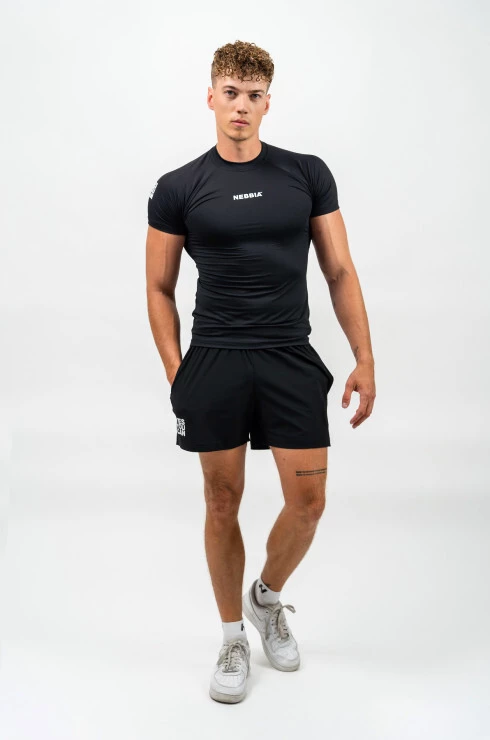 Pánske tričko Nebbia Performance+ Workout Compression T-shirt PERFORMANCE 346 black