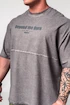Pánske tričko Nebbia  Washed-off Oversized Heavyweight Cotton T-shirt NO SHORTCUTS 369 Light Grey