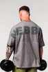 Pánske tričko Nebbia  Washed-off Oversized Heavyweight Cotton T-shirt NO SHORTCUTS 369 Light Grey