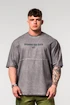 Pánske tričko Nebbia  Washed-off Oversized Heavyweight Cotton T-shirt NO SHORTCUTS 369 Light Grey