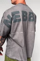 Pánske tričko Nebbia  Washed-off Oversized Heavyweight Cotton T-shirt NO SHORTCUTS 369 Light Grey