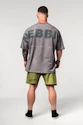 Pánske tričko Nebbia  Washed-off Oversized Heavyweight Cotton T-shirt NO SHORTCUTS 369 Light Grey