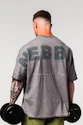 Pánske tričko Nebbia  Washed-off Oversized Heavyweight Cotton T-shirt NO SHORTCUTS 369 Light Grey