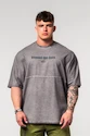 Pánske tričko Nebbia  Washed-off Oversized Heavyweight Cotton T-shirt NO SHORTCUTS 369 Light Grey