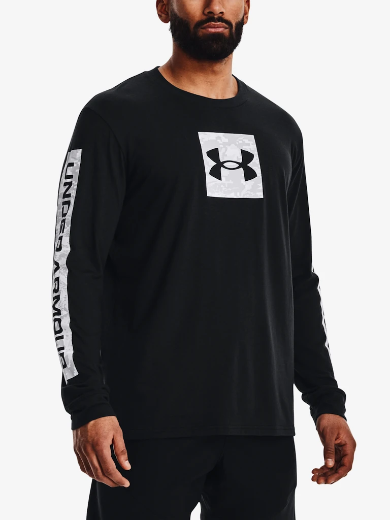 Pánske tričko Under Armour  CAMO BOXED SPORTSTYLE LS-BLK M