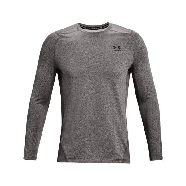 Pánske tričko Under Armour  CG Armour Fitted Crew-GRY