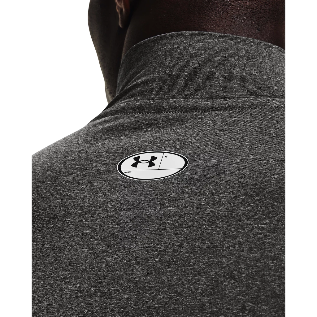 Pánske tričko Under Armour  HeatGear Armour Comp Mock LS Gray