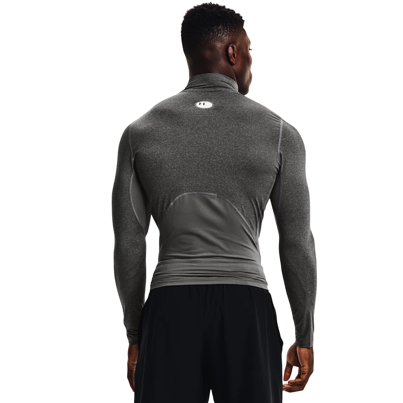Pánske tričko Under Armour  HeatGear Armour Comp Mock LS Gray
