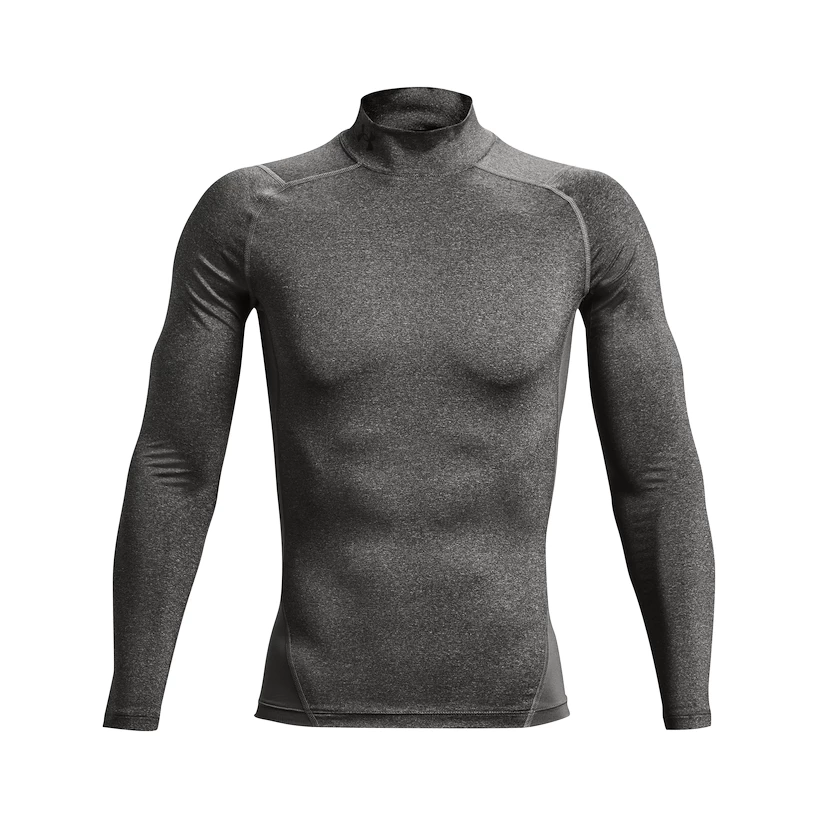 Pánske tričko Under Armour  HeatGear Armour Comp Mock LS Gray