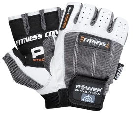 Power System Fitness rukavice Fitness bielosivé