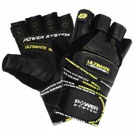 Power System Fitness rukavice Ultimate Motivation čiernožlté