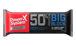Proteínová tyčinka Power System  Big Block 50% Bar Cocos 100 g