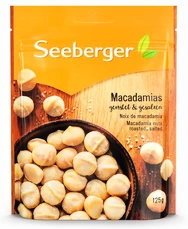 Seeberger Sušené pražené a solené jadrá makadamových orechov 125 g