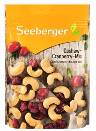 Seeberger Zmes pražených kešu orechov (60%) a brusníc (40%) 150 g