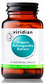 Viridian Organic Ashwagandha Extract (Indický ženšen) 60 kapsúl