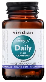 Viridian Synbiotic Daily + Cranberry (Zmes probiotík a prebiotík s brusnicovým extraktom) 30 kapsúl
